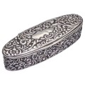Casetă victoriană din argint sterling pentru bijuterii și suveniruri | atelier Birmingham - anul 1899
