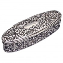 Casetă victoriană din argint sterling pentru bijuterii și suveniruri | atelier Birmingham - anul 1899