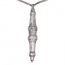 Colier din argint accesorizat cu un inedit pandant - etui de perioadă victoriană | cca. 1850 - 1890