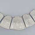 Colier statement Egyptian Revival din argint masiv | atelier egiptean | cca. 1960 - 1970