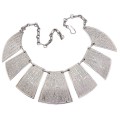 Colier statement Egyptian Revival din argint masiv | atelier egiptean | cca. 1960 - 1970