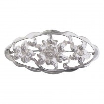 Broșă antique bavareză manufacturată în argint | Flori de colț | Germania cca.1920