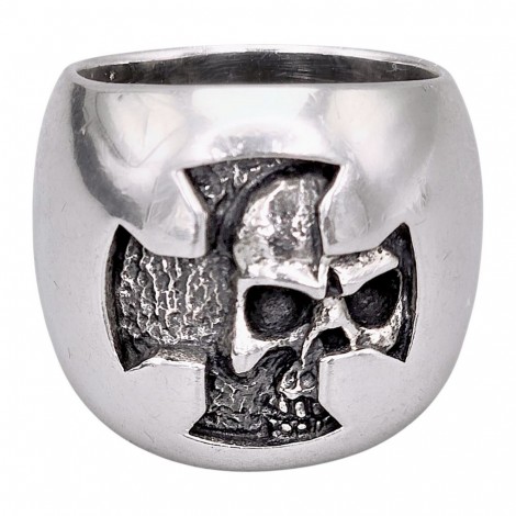 Inel statement unisex Momento Mori din argint masiv | colecția CARPE DIEM - YOLO