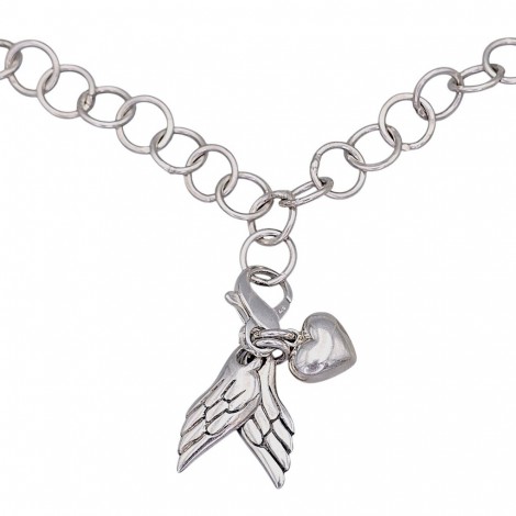 Colier statement din argint cu pandant Valentines | preloved anii 2020