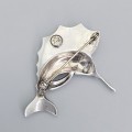 Inedită broșă statement „Sailfish” din argint sterling | Statele Unite cca. 1990