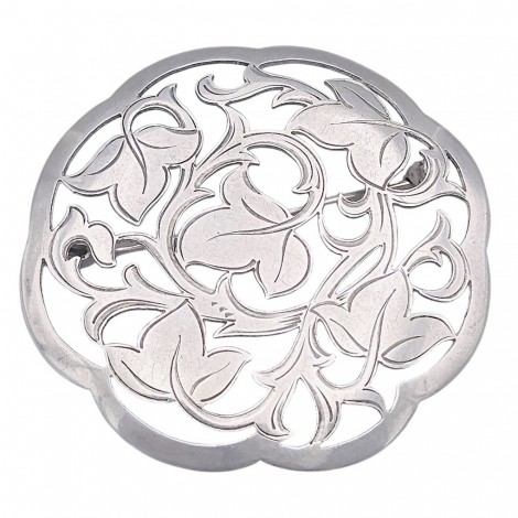 Broșă antique de perioadă interbelică în manieră Jugendstil manufacturată în argint | Germania cca. 1920 - 1930