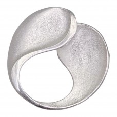 Broșă modernistă de perioadă mid-century cu design de factură Space Age din argint | Germania cca. 1960–1970