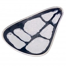 Remarcabilă broșă statement mid-century din argint și email vitrat | atelier Kordes & Lichtenfels | Germania cca.1960