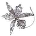 Remarcabilă broșă antique “ Orhidee “ manufacturată în argint filigranat | cca. 1930