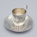 Serviciu solitaire din argint pentru servirea cafelei | Rusia Țaristă - Moscova anul 1896 | atelier Pytor Pavlovich Milyukov