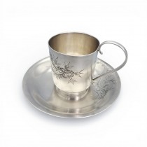 Serviciu solitaire din argint pentru servirea cafelei | Rusia Țaristă - Moscova anul 1896 | atelier Pytor Pavlovich Milyukov