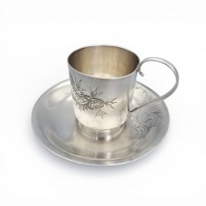 Serviciu solitaire din argint pentru servirea cafelei | Rusia Țaristă - Moscova anul 1896 | atelier Pytor Pavlovich Milyukov