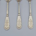 Set de lingurite în manieră Louis XVI din argint aurit pentru servirea deserturilor | cca. 1900