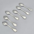 Serviciu de 6 lingurițe demitasse din argint pentru ceai și cafea |  cca. 1950 
