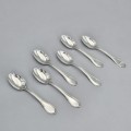 Serviciu de 6 lingurițe demitasse din argint pentru ceai și cafea |  cca. 1950 