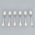 Serviciu de 6 lingurițe demitasse din argint pentru ceai și cafea |  cca. 1950 