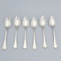 Serviciu de 6 lingurițe demitasse din argint pentru ceai și cafea | Italia cca. 1950