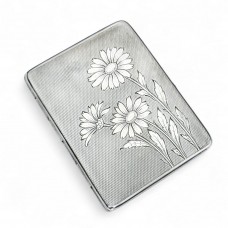 Tabacheră Art Deco din alpaca argintată și aurită pentru țigarete rulate manual | atelier Hoka - Germania cca. 1920 - 1930