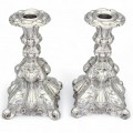 Pereche de sfeșnice scandinave din argint în manieră baroc▪️atelier Kultakeskus Oy - Finlanda