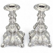 Pereche de sfeșnice scandinave din argint în manieră baroc▪️atelier Kultakeskus Oy - Finlanda