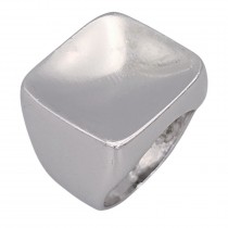 Inel statement design contemporan din argint rodinat | Italia anii 2000 