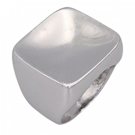 Inel statement design contemporan din argint rodinat | Italia anii 2000 