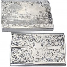 Tabacheră din argint Rusia Imperială pentru țigarete cheroot▪️atelier Aleksei V. Stepanov - anul 1863 