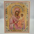 Veche icoană „Maica Domnului - Hodighitria”, tempera pe lemn | școala rusească cca. 1900