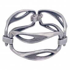 Brățară statement mid-century semnată Ottaviani, realizată în argint masiv | cca. 1960 - 1970