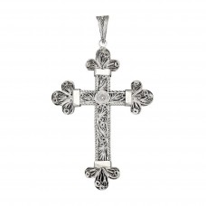 Cruce pectorală de mari dimensiuni manufacturată în argint filigranat | Epir cca. 1940 - 1960