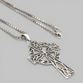 Colier din argint cu pandant Cruce Celtică | sfârșit de secol XX