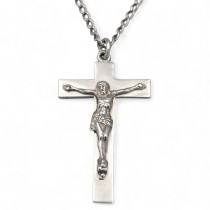 Colier sautoir din argint accesorizat cu un remarcabil Crucifix de perioadă Art Deco | atelier Londra - anul 1930