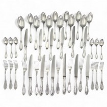 Serviciu de tacâmuri din argint masiv ( 42 piese ) în manieră Louis XV | cca. 1900 