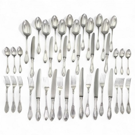 Serviciu de tacâmuri din argint masiv ( 42 piese ) în manieră Louis XV | cca. 1900 