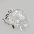 Carafă - decantor de perioadă victoriană în stil Gothic Revival din cristal și metal argintat | atelier Derby Silver Company cca. 1890 - 1900