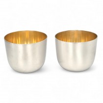 Pereche de pahare din argint 925 pentru servirea băuturilor spirtoase | atelier Fasano cca. 1970