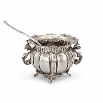 Bol din argint în manieră istoricistă, pentru servirea condimenelor | cca. 1880 - atelier Calderoni - Milano
