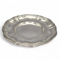 Farfurie din argint masiv, în manieră Louis XV | atelier Alessandria cca. 1950