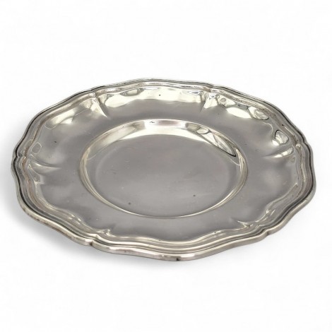 Farfurie din argint masiv, în manieră Louis XV | atelier Alessandria cca. 1950