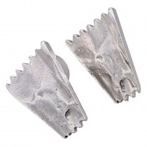 Cercei statement moderniști realizați din aliaj placat cu argint | semnați Nelly Biche de Bere - Paris | ediție limitată