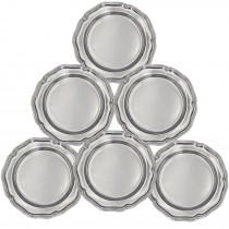 Serviciu de 6 farfurii Bvlgari din argint 958 în manieră Queen Anne | atelier Bulgari - anul 1969