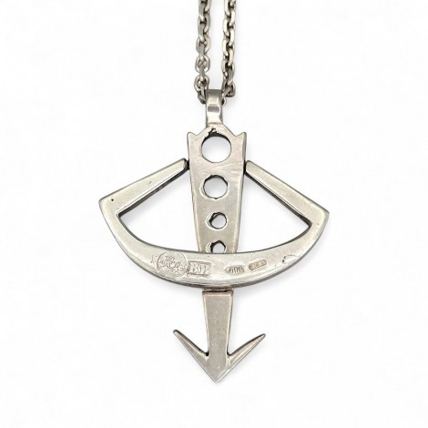 Colier din argint accesorizat cu un inedit pandant statement Sagitarius, semnat Brandimarte Guscelli | atelier Brandimarte - Firenze cca. 1960 - 1970