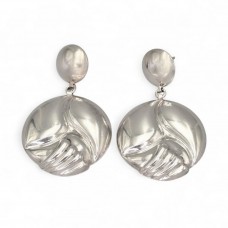 Cercei statement design contemporan din argint cu lustru high - polish | atelier Alunno & Co - Arezzo | preloved 2000's