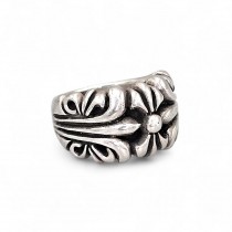 Inel statement fleur-de-lis din argint masiv | bijuterie nouă 