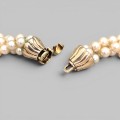 Remarcabil colier multi-strand cu perle de Mallorca și închidere din argint aurit | preloved 90's