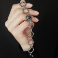 Brățară modernistă de design contemporan din argint masiv și onix negru multifațetat | atelier Vicenza - new old stock