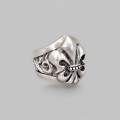 Inel statement Fleur De Lis din argint masiv | new old stock