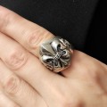  Inel statement Fleur De Lis din argint masiv | new old stock