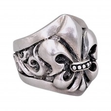  Inel statement Fleur De Lis din argint masiv | new old stock