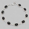 Rafinată brățară boho din argint și onix negru natural | new old stock 